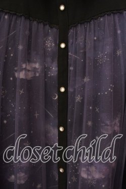 画像2: axes femme / ステラートプリントシャツワンピース F パープル O-25-12-18-081-AX-OP-OW-OS