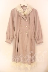 axes femme / レース襟付トレンチコート F ピンク O-25-12-18-084-AX-CO-OW-OS