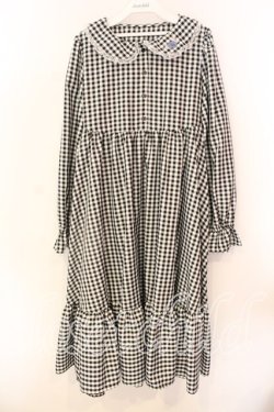 画像1: FLC / 星名桜子/ギンガムチェックワンピース Ｍ クロ×シロ O-25-12-18-007-0-OP-IG-OS