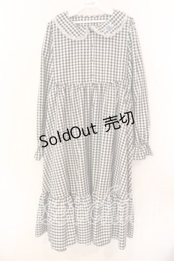 画像1: FLC / 星名桜子/ギンガムチェックワンピース Ｍ クロ×シロ O-25-12-18-007-0-OP-IG-OS