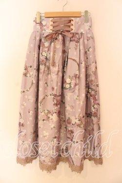 画像1: axes femme / ローズリース柄スカート F ラベンダー O-25-12-18-087-AX-SK-OW-OS