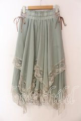 axes femme / 裾レースイレヘムスカート F グリーン O-25-12-18-088-AX-SK-OW-OS