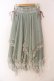 画像1: axes femme / 裾レースイレヘムスカート F グリーン O-25-12-18-088-AX-SK-OW-OS (1)