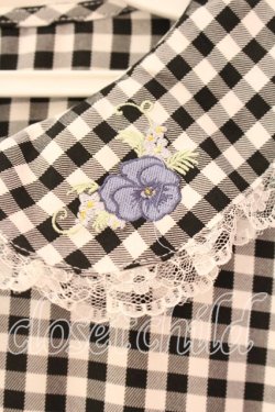 画像2: FLC / 星名桜子/ギンガムチェックワンピース Ｍ クロ×シロ O-25-12-18-007-0-OP-IG-OS