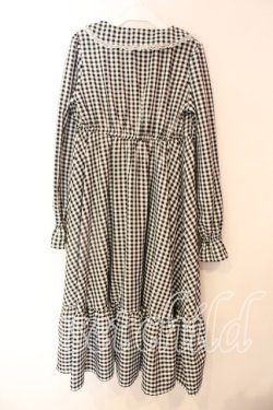 画像3: FLC / 星名桜子/ギンガムチェックワンピース Ｍ クロ×シロ O-25-12-18-007-0-OP-IG-OS