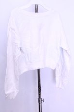 画像2: Honey Cinnamon / もこもこロゴショートスウェット  シロ×サックス O-25-12-18-2036-LO-TO-IG-ZT480 (2)