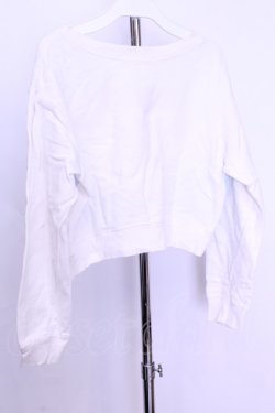 画像2: Honey Cinnamon / もこもこロゴショートスウェット  シロ×サックス O-25-12-18-2036-LO-TO-IG-OS