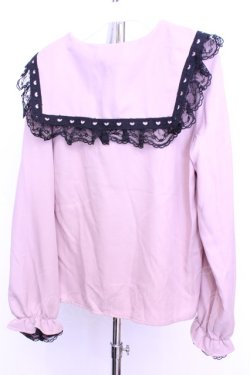 画像3: MA*RS / ハートはしごレースブラウス  ピンク O-25-12-18-2038-EL-BL-IG-OS