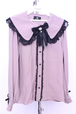 画像1: Rojita / リボンブローチバックレースアップブラウス  ピンク O-25-12-18-2042-LO-BL-IG-OS