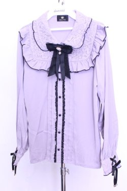 画像1: Rojita / ハートブローチ付きレース切り替えブラウス  ラベンダー O-25-12-18-2043-LO-BL-IG-OS