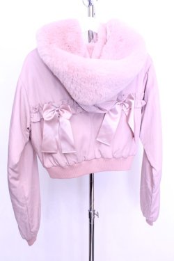 画像2: MA*RS / ファーフードブルゾン  ピンク O-25-12-18-2044-EL-JA-IG-OS