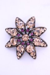 PINK HOUSE / ストーンフラワーコサージュ  アイボリー×濃ピンク O-25-12-18-2006-LO-AC-IG-OS