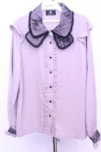 Rojita / 衿レース前立てフリルブラウス  ピンク O-25-12-18-2047-LO-BL-IG-OS