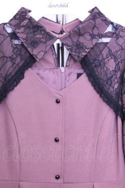 画像2: Rojita / レース切替リボンチョーカーワンピース  ピンク O-25-12-18-2048-LO-OP-IG-OS