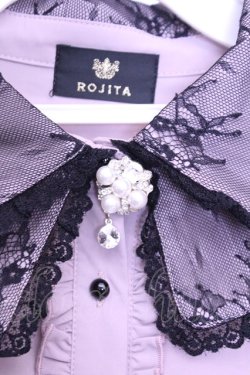 画像2: Rojita / 衿レース前立てフリルブラウス  ピンク O-25-12-18-2050-LO-BL-IG-OS