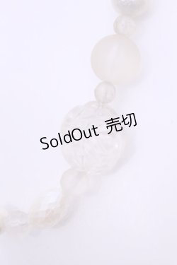 画像2: PINK HOUSE / クリアローズビーズネックレス  シロ系 O-25-12-18-2009-LO-AC-IG-OS