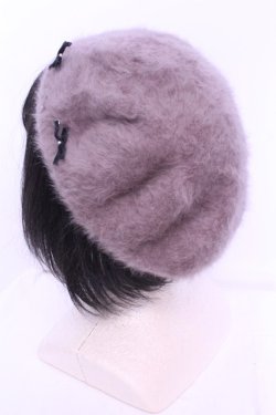 画像2: LODISPOTTO / リボン配色シャギーニットベレー  ブラウン O-25-12-18-2012-LO-ZA-OW-OS