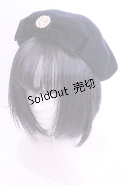 画像1: m petit by misako / AMモチーフリボンベレー 57.5ｃｍ クロ O-25-12-18-2014-LO-AC-OW-OS