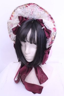 画像1: metamorphose / ロザリーハーフボンネット  アイボリー O-25-12-18-2021-ME-AC-OW-OS