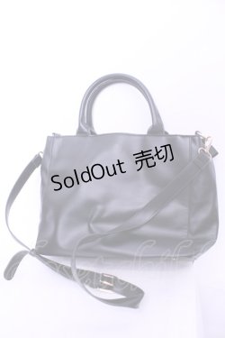 画像2: m petit by misako / AMレースアップ 2WAY トートバッグ  クロ O-25-12-18-2024-LO-BG-OW-ZT346