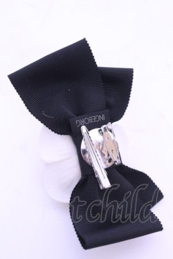 画像2: INGEBORG / カメリアクリップブローチ コサージュ  シロ×クロ O-25-12-18-2003-LO-AC-IG-OS