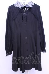 Rojita / レース切替リボンチョーカーワンピース  クロ O-25-12-18-2032-LO-OP-IG-OS