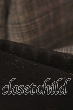 画像2: EAT ME / シャツレイヤードフレアワンピース  ブラウンチェック×クロ O-25-12-18-009-LO-OP-IG-OS