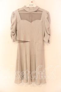 EATME / メッシュコンビリブワンピース  グレー O-25-12-18-010-LO-OP-IG-OS