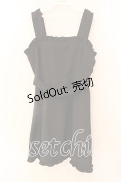 画像1: Ank Rouge / ベルト付きジャンパースカート  クロ O-25-12-18-013-CA-OP-IG-OS