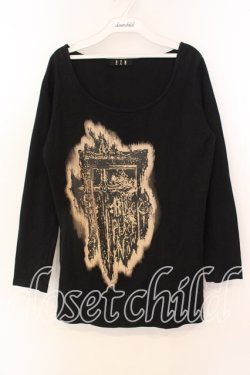 画像1: BPN / フレームクロスプリントカットソー Ｍ ブラック O-25-12-18-015-GO-TO-IG-OS