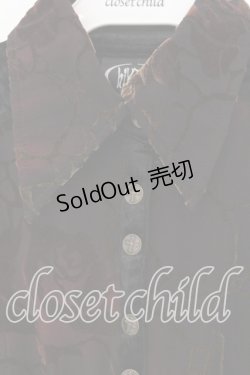 画像2: Ozz On / ローズフロッキーストレッチブラウス  ブラウン×レッド系 O-25-12-18-017-OO-BL-IG-OS