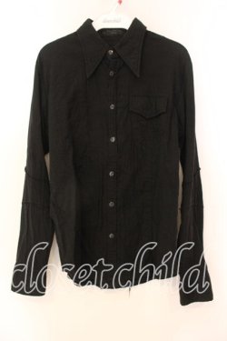 画像3: BPN FOR MEN / バックスカルガーゼブラウス Ｍ ブラック O-25-12-18-018-GO-BL-IG-OS