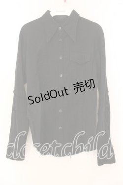 画像3: BPN FOR MEN / バックスカルガーゼブラウス Ｍ ブラック O-25-12-18-018-GO-BL-IG-OS