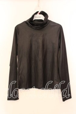 画像1: BATSU / ナンバーハイネックカットソー Ｍ ブラック O-25-12-18-019-PU-TO-IG-OS