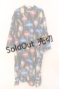 Drug Honey / 中華提灯柄チャイナワンピース  ブラック×マルチ O-25-12-18-020-PU-OP-IG-OS