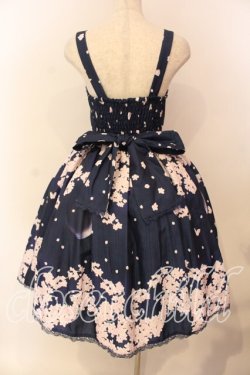 画像4: axes femme kawaii / 桜柄ジャンパースカート M ネイビー O-25-12-18-002-AX-OP-OW-OS