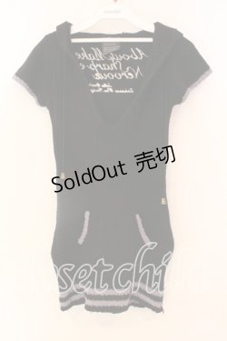 画像1: HEAVEN and Earth / マシュマロフードワンピース  ブラック O-25-12-18-024-PU-OP-IG-OS