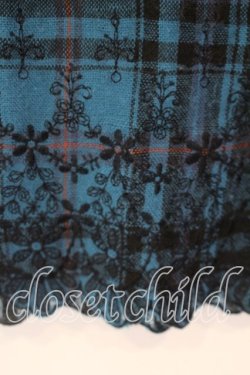 画像3: axes femme / スカラップ刺繍ストール  ブルー O-25-12-18-028-AX-ZA-IG-ZT1219Z