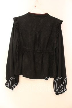 画像3: axes femme POETIQUE / チャイナバタフライ刺繍ブラウス  クロ O-25-12-18-029-AX-BL-IG-OS