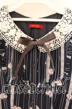 画像2: axes femme / red Labelロングワンピ  ネイビー O-25-12-18-030-AX-OP-IG-OS