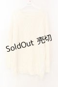axes femme POETIQUE / 編み上げデザインニット Ｍ アイボリー O-25-12-18-032-AX-TO-IG-OS