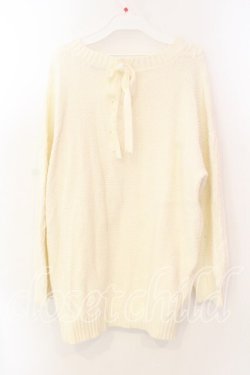 画像2: axes femme POETIQUE / 編み上げデザインニット Ｍ アイボリー O-25-12-18-032-AX-TO-IG-OS