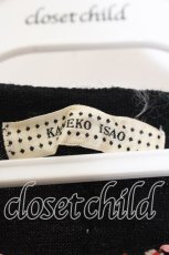 画像2: KANEKO ISAO / 花刺繍使いラメ入半袖ニット  クロ O-25-12-19-031-EL-TO-OW-ZT558 (2)