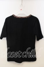 画像4: KANEKO ISAO / 花刺繍使いラメ入半袖ニット  クロ O-25-12-19-031-EL-TO-OW-ZT558 (4)