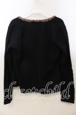 画像3: KANEKO ISAO / 花刺繍使いラメ入カーディガン  クロ O-25-12-19-032-EL-TO-OW-ZT558 (3)