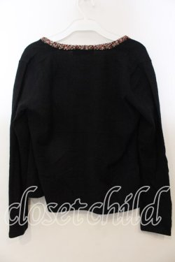 画像3: KANEKO ISAO / 花刺繍使いラメ入カーディガン  クロ O-25-12-19-032-EL-TO-OW-OS
