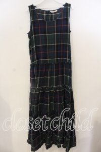 WONDERFUL WORLD / 裾ピコフリル使いチェックジャンパースカート  グリーン O-25-12-19-036-LO-OP-OW-OS