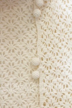 画像2: KANEKO ISAO / フラワーレースカーディガン  アイボリー O-25-12-19-039-EL-TO-OW-OS