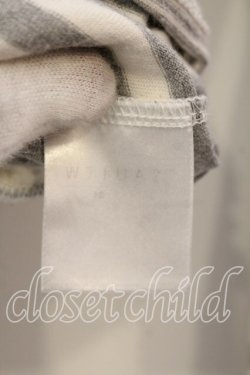 画像2: WONDERFUL WORLD / フード付きボーダーカットソー  シロ×グレー O-25-12-19-042-LO-TO-OW-OS