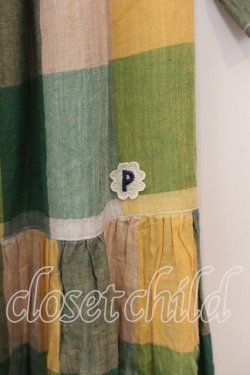 画像2: PINK HOUSE / Pワッペン使いブロックチェックワンピース  グリーン系 O-25-12-19-043-LO-OP-OW-OS
